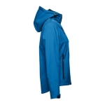 Casacos softshell poliester para mulher com capuz 280 g/m2 THC Zagreb cor ciano terceira vista