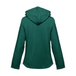 Casacos softshell poliester para mulher com capuz 280 g/m2 THC Zagreb cor verde-escuro segunda vista