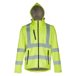 Casaco de visibilidade com capuz em poliester 320 g/m2 THC Zagreb Work cor amarelo fluorescente quarta vista