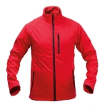 Casacos softshell e com elastano com logotipo 300 g/m2 MKT Molter cor vermelho primeira vista