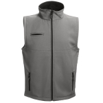 Coletes em softshell de poliester e elastano 280 g/m2 THC Baku cor cinzento-escuro primeira vista