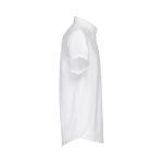 Camisas promocionais em algodão e poliester 130 g/m2 THC London WH cor branco terceira vista