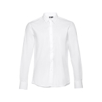 Camisas personalizadas de corte ajustado para homem 115 g/m2 THC Paris cor branco primeira vista