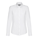 Camisa cintada em algodão e poliester para mulher 130 g/m2 THC Tokyo cor branco