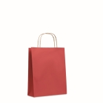 Saco de papel pequeno colorido para oferta 90 g/m2 Retail Colors Small cor vermelho quarta vista