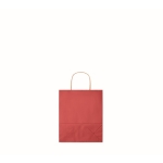 Saco de papel pequeno colorido para oferta 90 g/m2 Retail Colors Small cor vermelho quinta vista