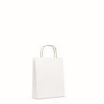 Saco de papel pequeno colorido para oferta 90 g/m2 Retail Colors Small cor branco