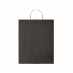 Saco de papel grande para entregar a clientes 90 g/m2 Retail Colors Large cor preto quarta vista