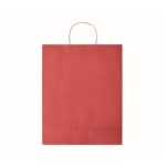 Saco de papel grande para entregar a clientes 90 g/m2 Retail Colors Large cor vermelho quarta vista