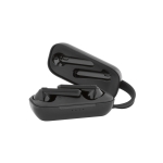 Auriculares personalizados para brinde com clipe de transporte BlackBox cor preto terceira vista