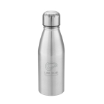 Garrafas de água personalizadas em alumínio 500ml City cor prateado mate imagem com logo