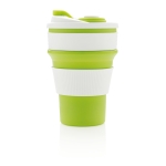 Copos portáteis dobráveis de silicone de 350ml Takeaway Folding cor verde quarta vista