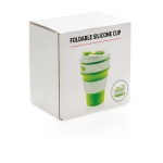 Copos portáteis dobráveis de silicone de 350ml Takeaway Folding cor verde sétima vista