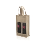 Saco de juta para 2 garrafas de vinho de 75 cl Double Wine Jute cor bege primeira vista