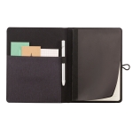 Portefólios personalizados de cor cinza com caderno A5 NoteBook cor preto terceira vista