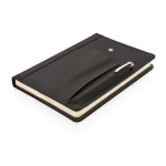 Conjunto de caderno com diversos compartimentos e caneta Refillable cor preto terceira vista