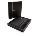 Conjunto de caderno com diversos compartimentos e caneta Refillable cor preto nona vista