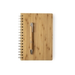 Conjunto de caderno e caneta de bambu, folhas A5 pautadas Bamboo cor natural quarta vista