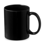 Caneca barata publicitária de cerâmica colorida 330ml Basic Colors cor preto