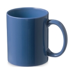 Caneca barata publicitária de cerâmica colorida 330ml Basic Colors cor azul