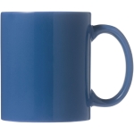 Caneca barata publicitária de cerâmica colorida 330ml Basic Colors cor azul segunda vista frontal