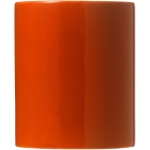 Caneca barata publicitária de cerâmica colorida 330ml Basic Colors cor cor-de-laranja vista lateral