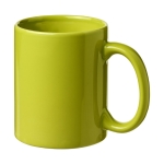 Caneca barata publicitária de cerâmica colorida 330ml Basic Colors cor verde-lima