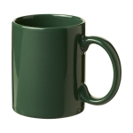 Caneca barata publicitária de cerâmica colorida 330ml Basic Colors cor verde-escuro