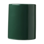 Caneca barata publicitária de cerâmica colorida 330ml Basic Colors cor verde-escuro vista lateral