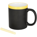 Caneca lousa Chalk 330ml cor amarelo segunda vista