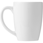 Caneca de cerâmica branca design em voga 350ml Crescent Plus Economy cor branco vista traseira