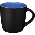 Caneca preta de cerâmica com interior colorido e 340ml Colormixt Black cor azul