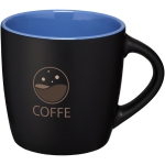 Caneca preta de cerâmica com interior colorido e 340ml Colormixt Black cor azul vista impressão tampografia