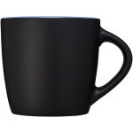 Caneca preta de cerâmica com interior colorido e 340ml Colormixt Black cor azul vista lateral