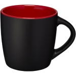 Caneca preta de cerâmica com interior colorido e 340ml Colormixt Black cor vermelho-escuro