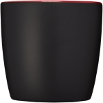 Caneca preta de cerâmica com interior colorido e 340ml Colormixt Black cor vermelho-escuro segunda vista frontal