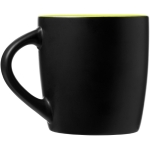 Caneca preta de cerâmica com interior colorido e 340ml Colormixt Black cor verde-lima segunda vista traseira