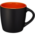 Caneca preta de cerâmica com interior colorido e 340ml Colormixt Black cor cor-de-laranja escuro