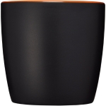 Caneca preta de cerâmica com interior colorido e 340ml Colormixt Black cor cor-de-laranja escuro segunda vista frontal