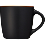 Caneca preta de cerâmica com interior colorido e 340ml Colormixt Black cor cor-de-laranja escuro vista lateral