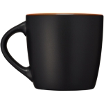 Caneca preta de cerâmica com interior colorido e 340ml Colormixt Black cor cor-de-laranja escuro segunda vista com lateral