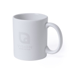 Caneca branca gravada a laser com cor interior de 350ml Magic White cor branco primeira vista