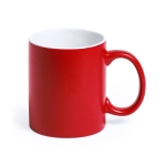 Caneca de cerâmica de alta qualidade colorida de 350ml Magic Colors cor vermelho primeira vista