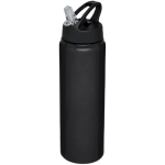 Garrafa grande de alumínio desportiva com palhinha 800ml Straw Colors cor preto