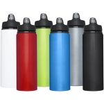 Garrafa grande de alumínio desportiva com palhinha 800ml Straw Colors cor preto segunda vista várias cores