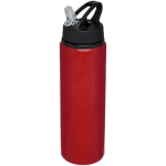 Garrafa grande de alumínio desportiva com palhinha 800ml Straw Colors cor vermelho