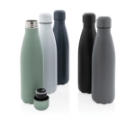 Garrafas térmicas personalizadas de aço 500ml Lifestyle Premium cor preto vista geral