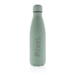 Garrafas térmicas personalizadas de aço 500ml Lifestyle Premium cor verde menta vista com logo