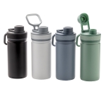 Garrafa desportiva com função térmica e acabamento mate 550ml Power cor verde menta vista geral