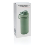 Garrafa desportiva com função térmica e acabamento mate 550ml Power cor verde menta segunda vista com caixa